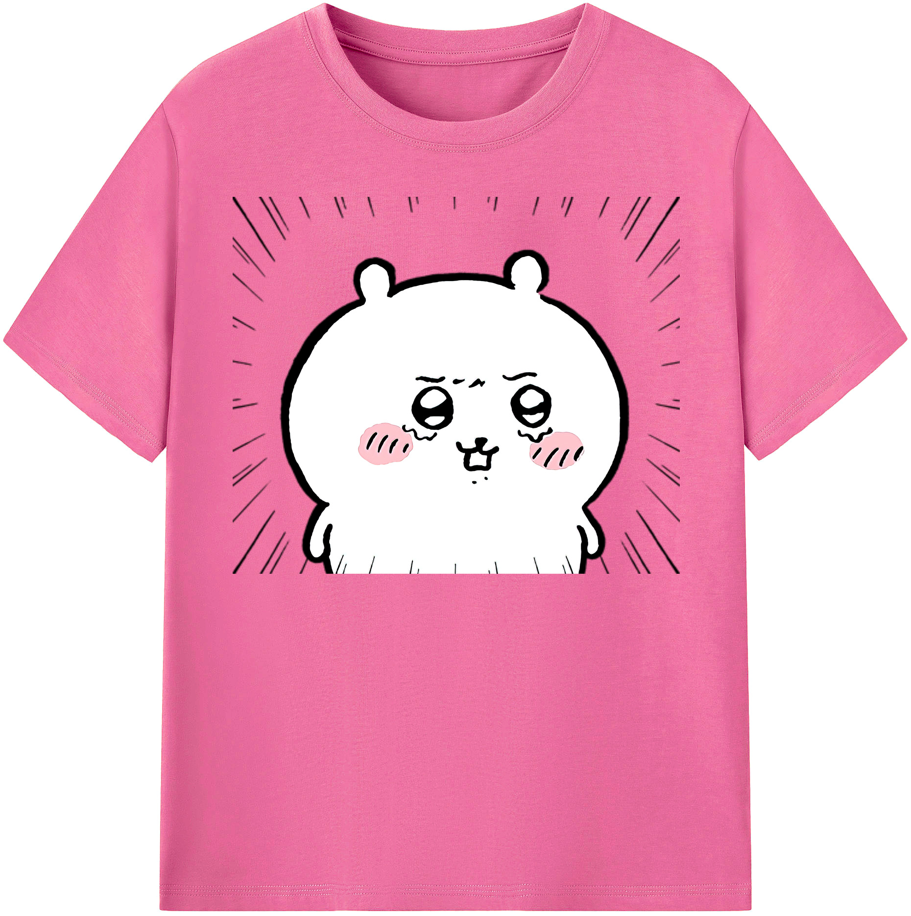（画像用） ちいかわ ちいかわ Chii-kawa chiikawa レディースカジュアルプリントTシャツ（綿100％）